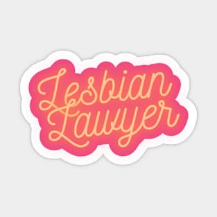 Lesbian Lawyer - Orange Sticker